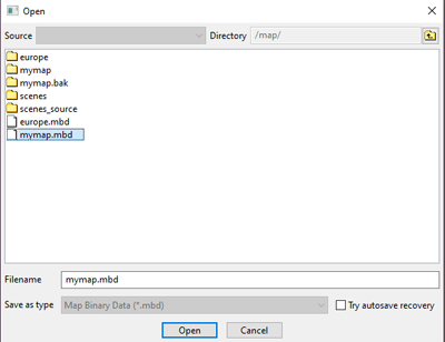 открыть файл